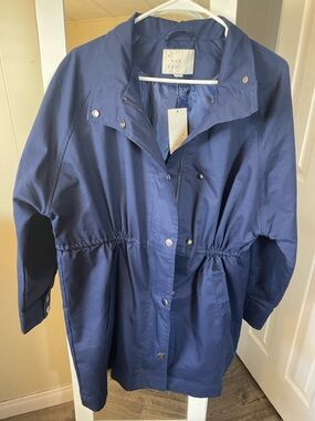 a new day Navy Drawstring-Waist Utility Jacket
